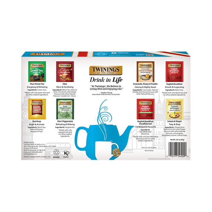 classics collection gift box black green herbal teas
